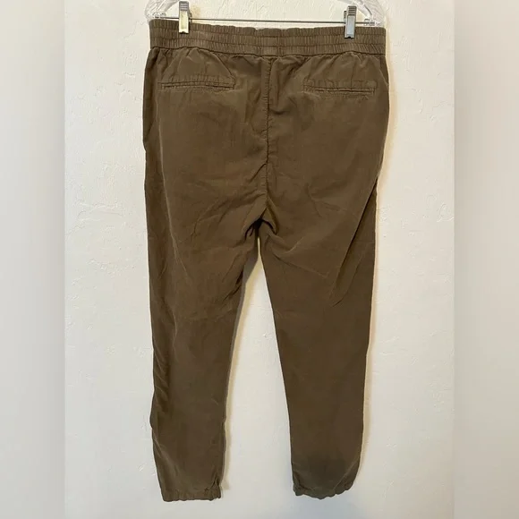 Sunspel England Mens Pants Size M Olive Green Brown Trousers Chino Drawstring - Picture 2 of 5